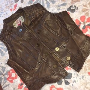 Leather vest